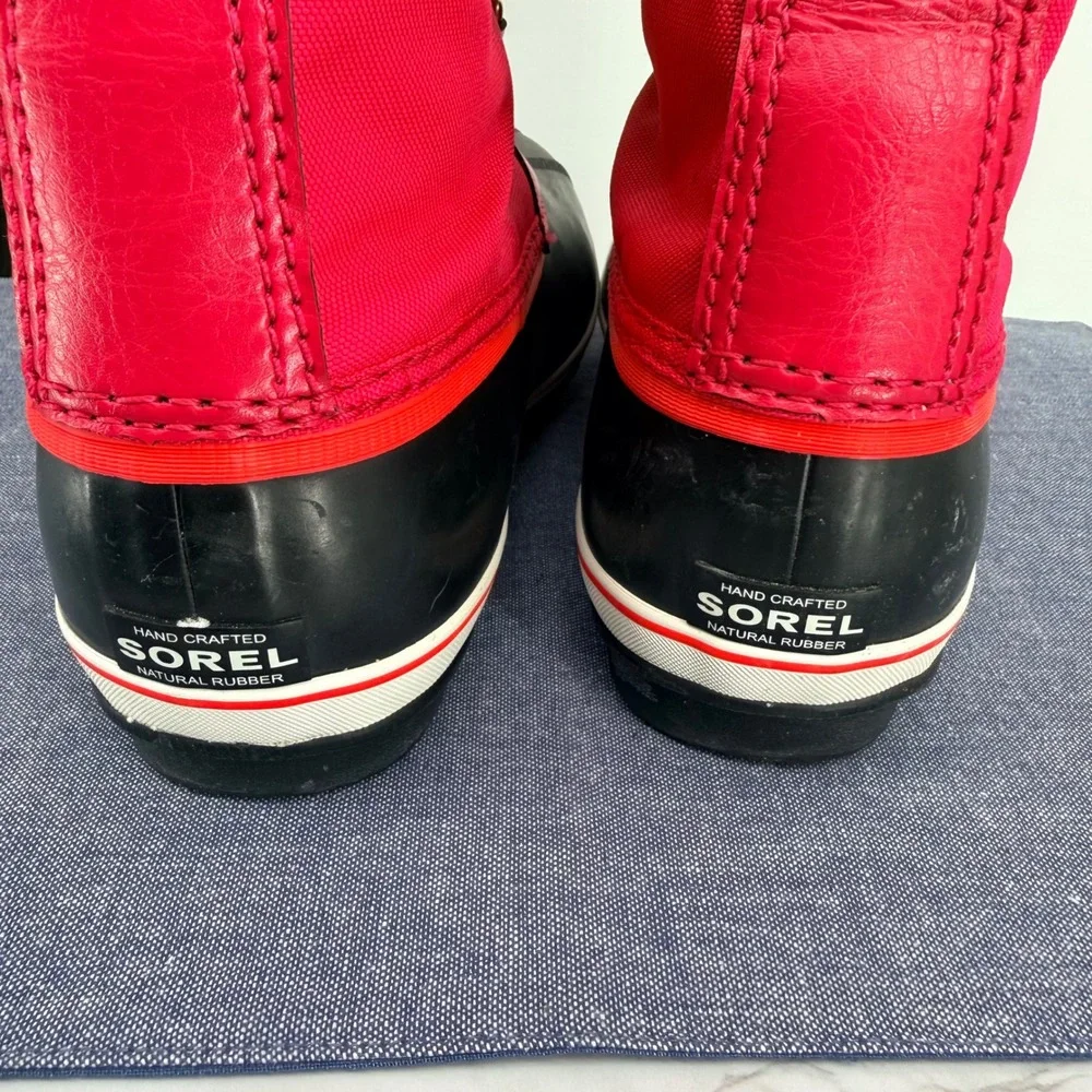 Sorel Yoot Pac Waterproof Winter Snow Boot Wmn 8.5 Youth 7 Rose Black NY1962-600